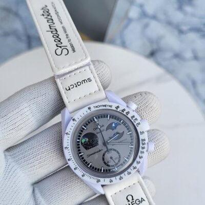Omega Bioceramic MoonsSwatch Moonphase White