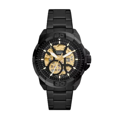 Fossil Bronson Automatic Black Stainless Steel Watch